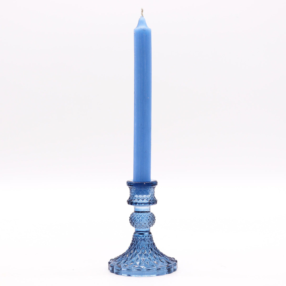 Set of 2 Vintage Dinner Candle Holder - Royal Blue