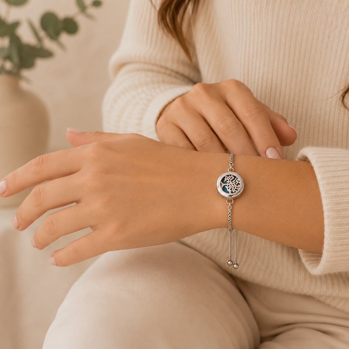 Aromatherapy Chain Bracelet | Tree of Life 20mm
