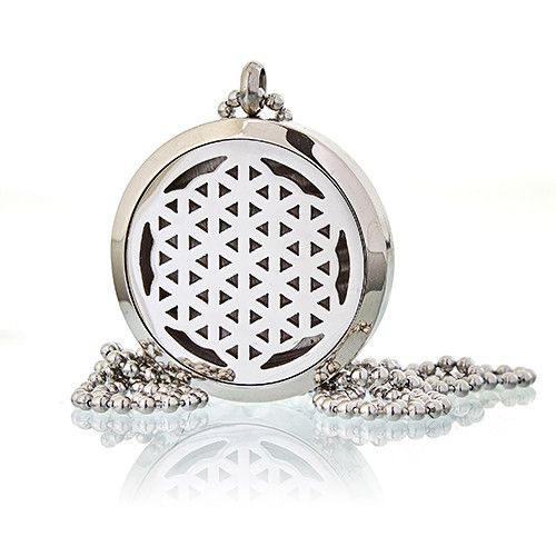 Aromatherapy Diffuser Necklace | Flower of Life 30mm