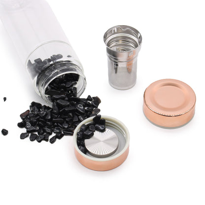 Glass Tea Infuser Bottle | Amethyst