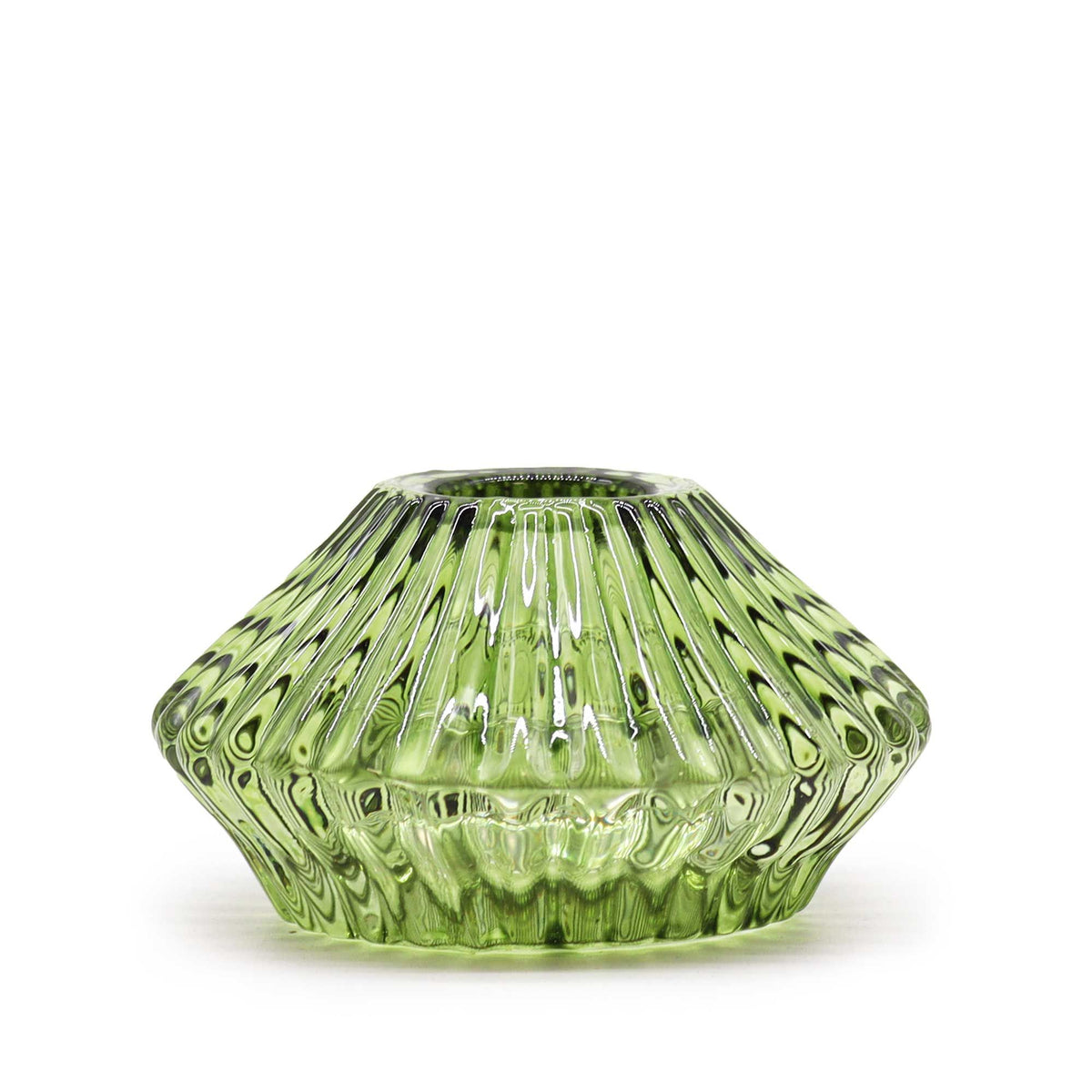 Set of 2  Flower Flip Dinner Candle / Tealight Holder -  Garden Jade