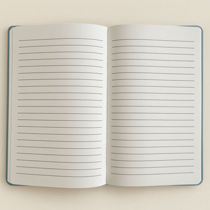 Light Blue Velvet Notebook - 80 pages - Embrace The Journey