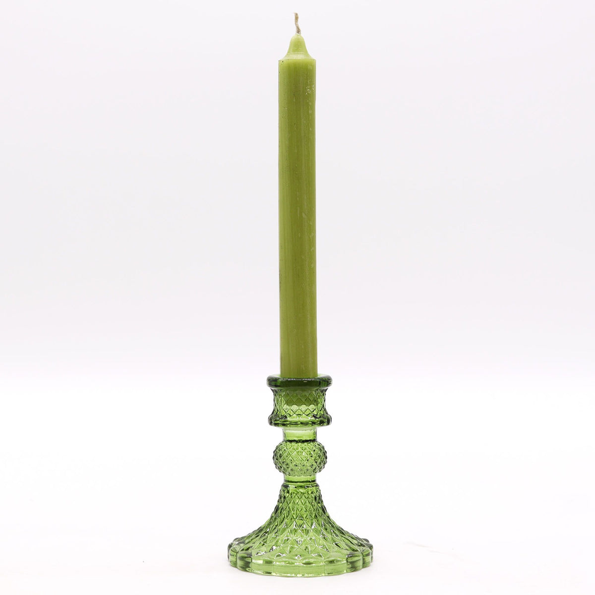 Set of 2 Vintage Dinner Candle Holder - Garden Jade