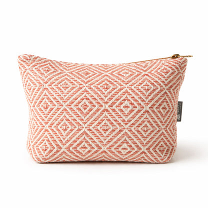 Nomad Sari Indian Jacquard Toiletry Bag - Coral Maze
