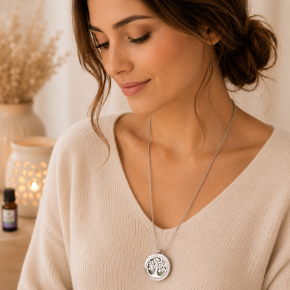 Aromatherapy Diffuser Necklace | Tree of Life 30mm